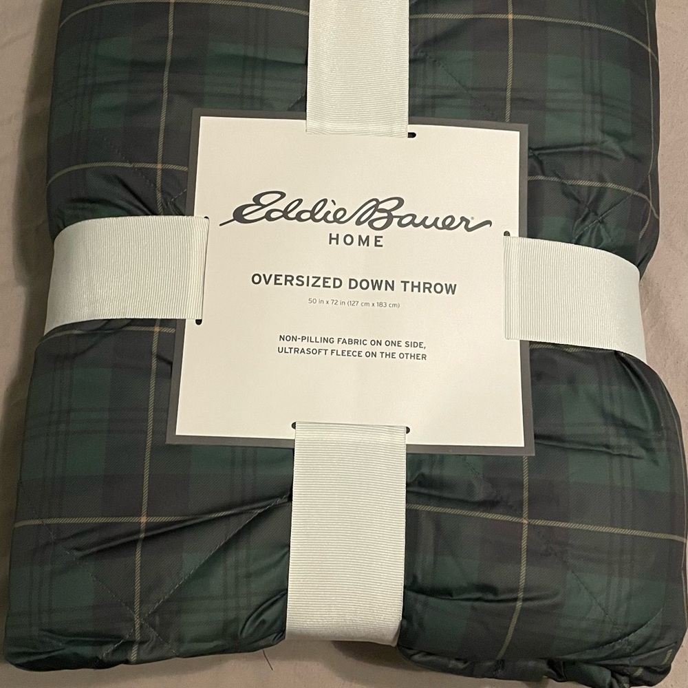 Eddie Bauer Green Blanket Luxurious Cotton Blend Bedding